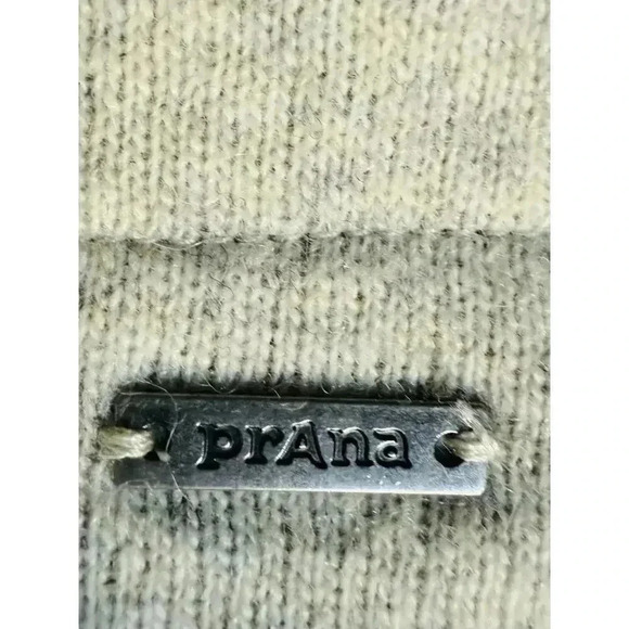 Prana Women’s Paskal Wool Blend Hoodie Bone Gray Front Pocket Sz XL - Picture 6 of 12
